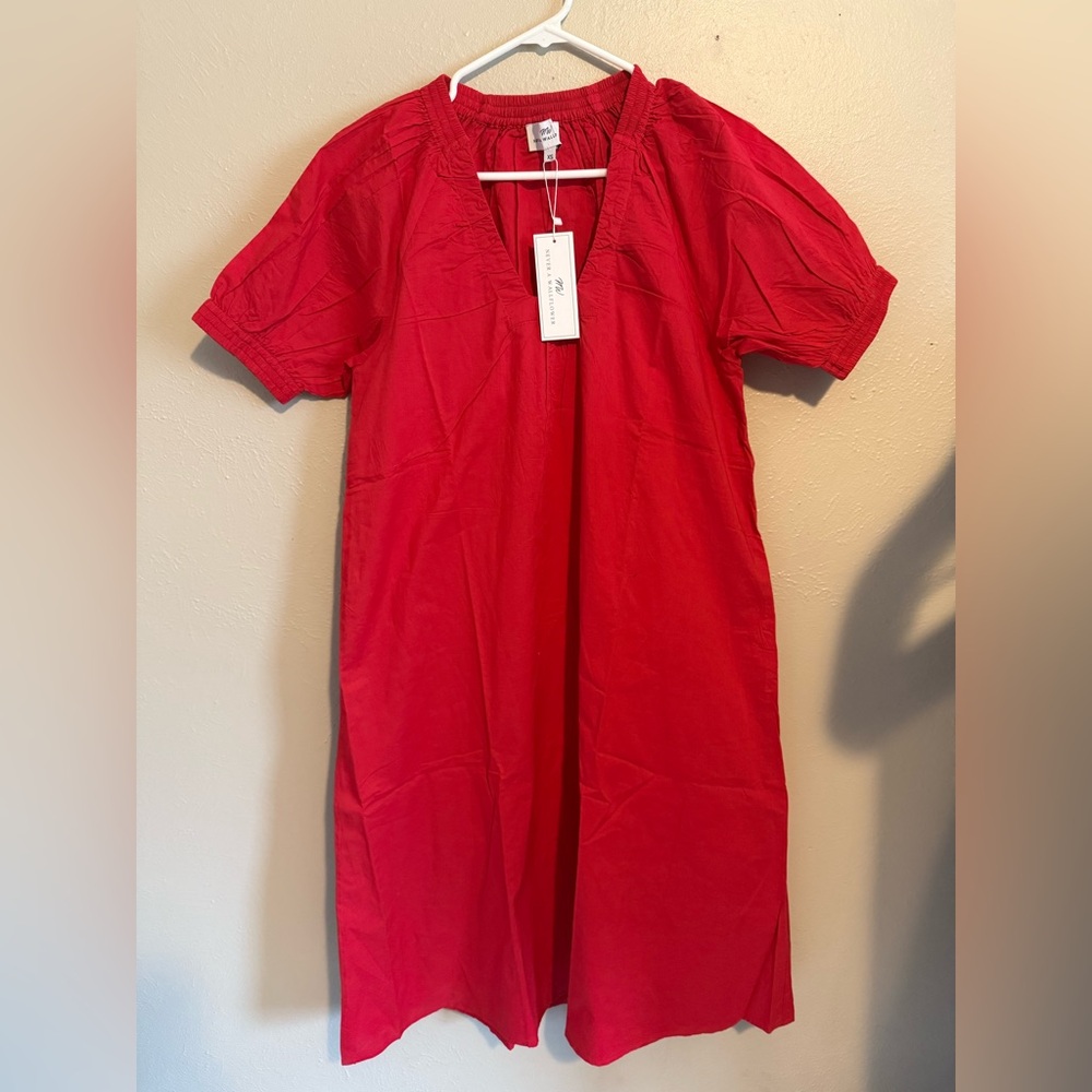 Never a Wallflower Red Short‎ Sleeve Dress XS NWT